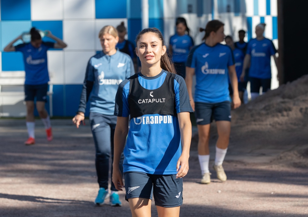 Тренировка женской команды «Зенит» перед матчем 1/8 финала Кубка России с «Рязанью»