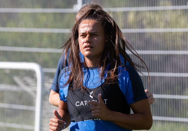 Тренировка женской команды «Зенит» перед матчем 1/8 финала Кубка России с «Рязанью»