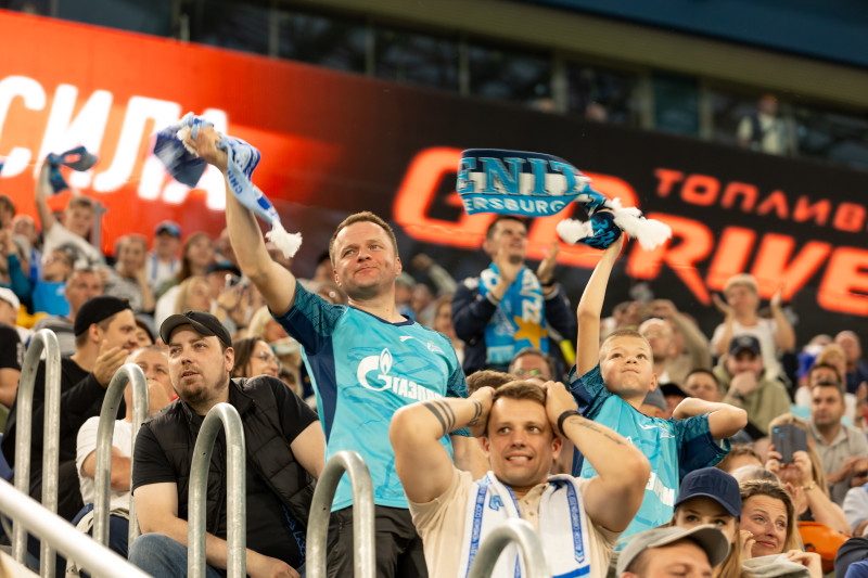 Болельщики на матче «Зенит» — «Ахмат»