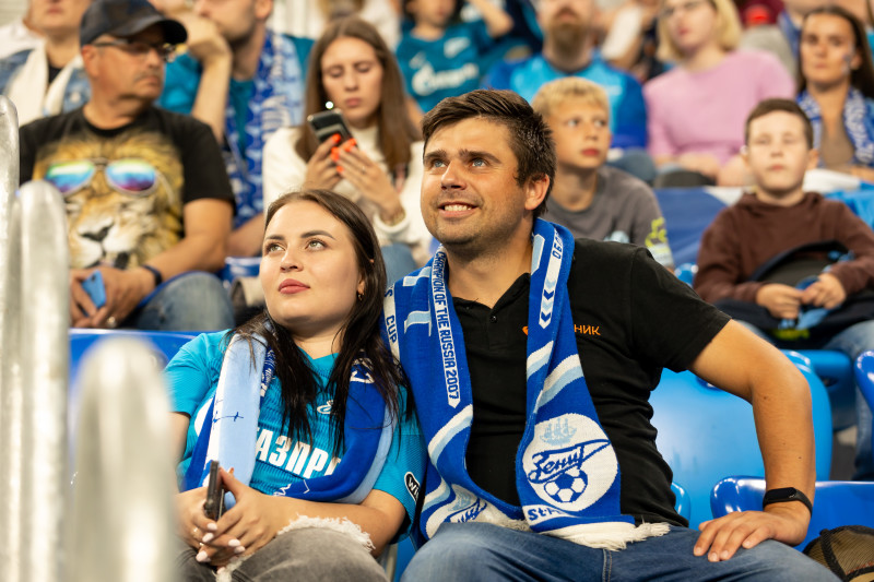 Болельщики на матче «Зенит» — «Ахмат»