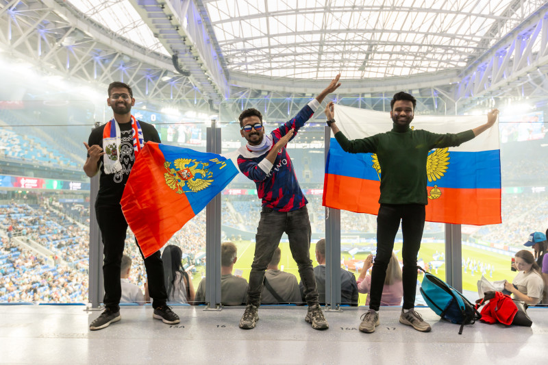 Болельщики на матче «Зенит» — «Ахмат»