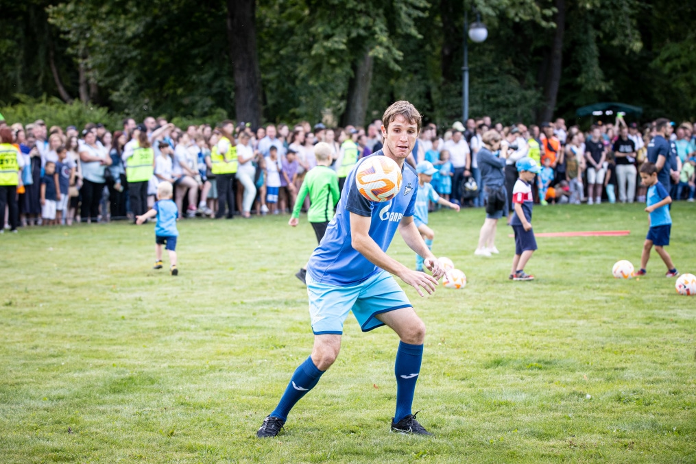 Открытая тренировка «Зенита» в Михайловском саду