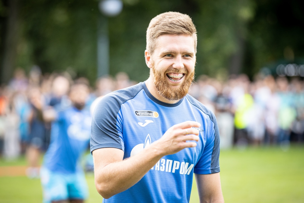 Открытая тренировка «Зенита» в Михайловском саду