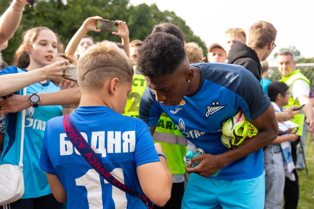 Открытая тренировка «Зенита» в Михайловском саду