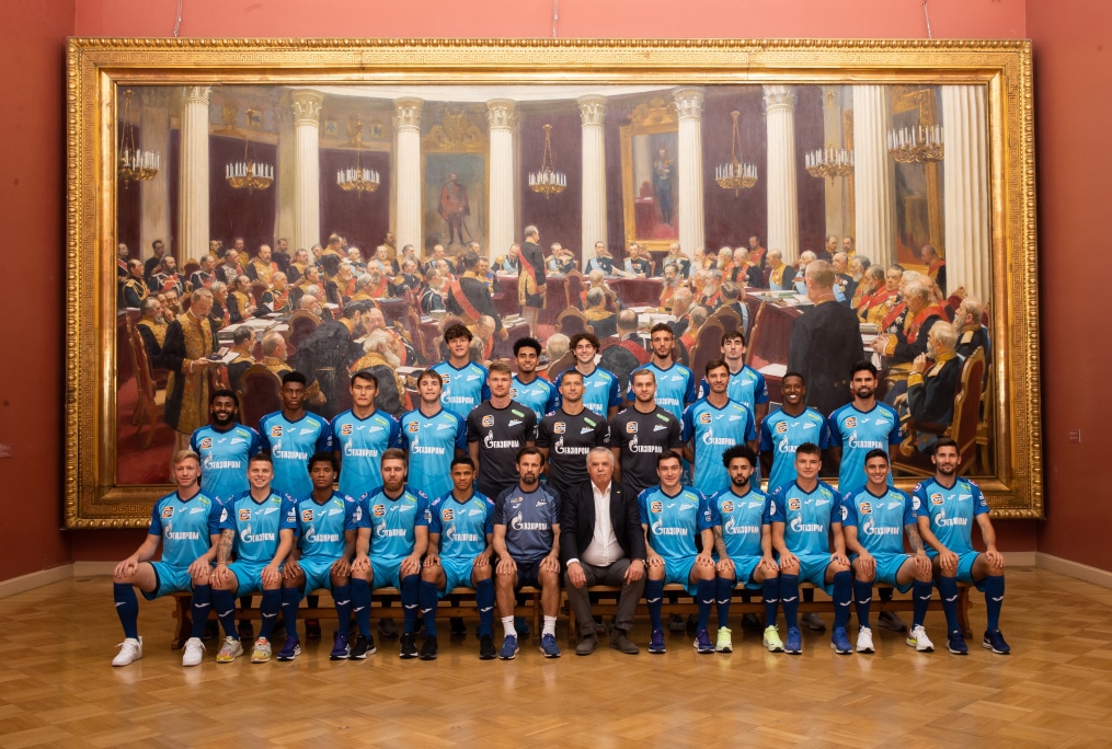 Общекомандная фотосессия ФК «Зенит» сезона 2023/24
