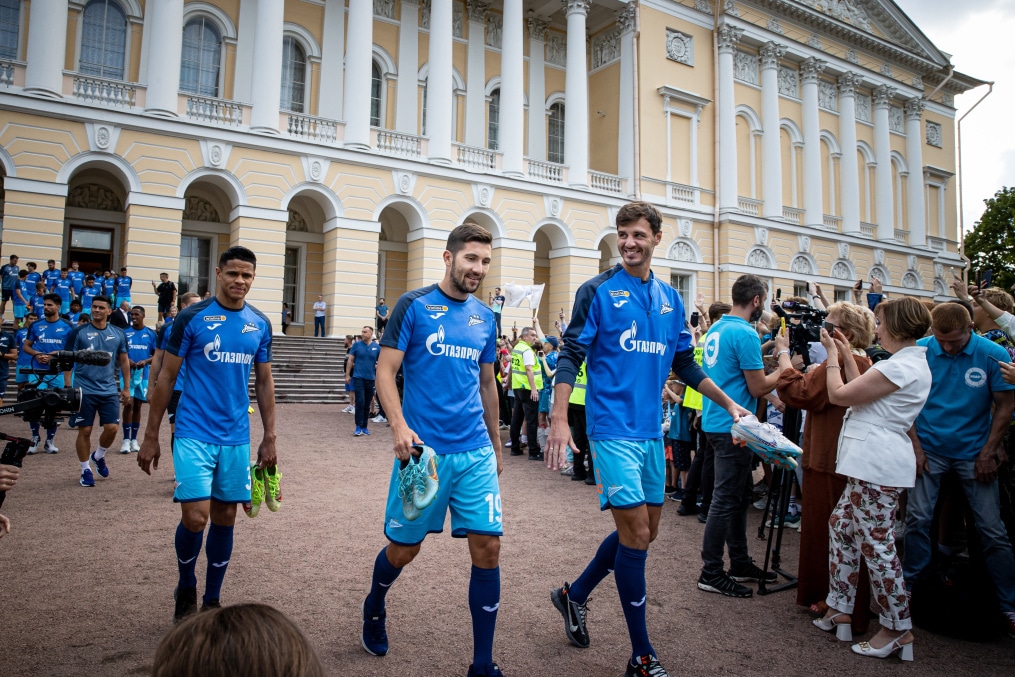 Открытая тренировка «Зенита» в Михайловском саду