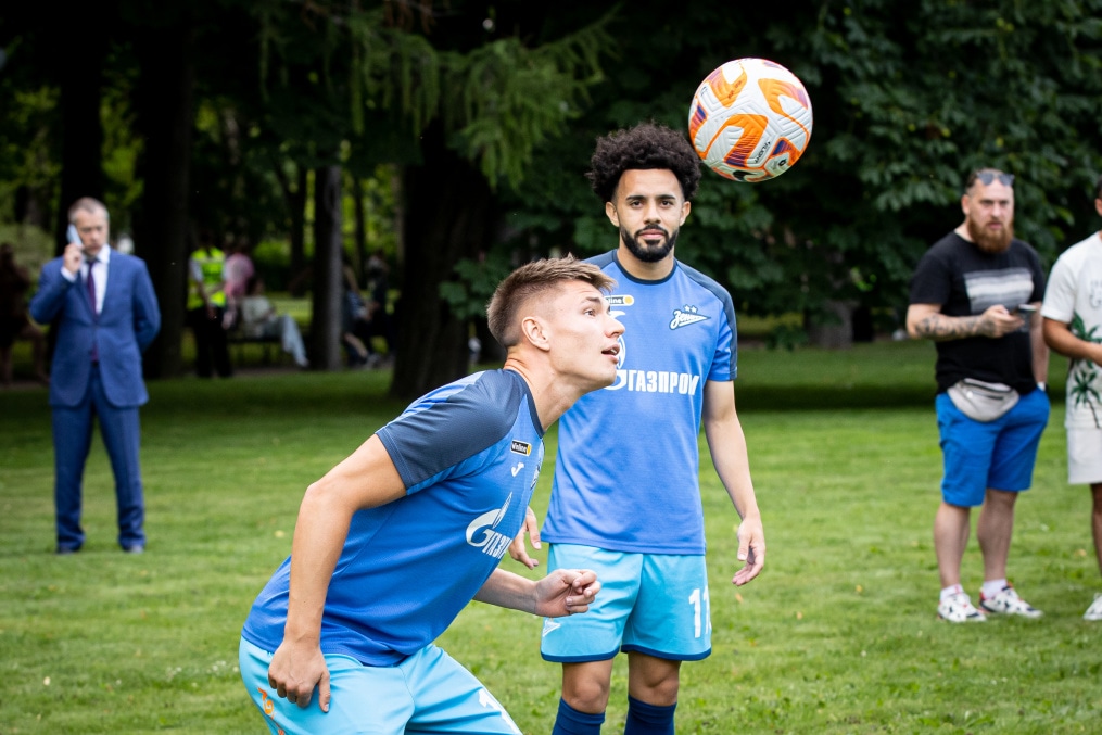 Открытая тренировка «Зенита» в Михайловском саду