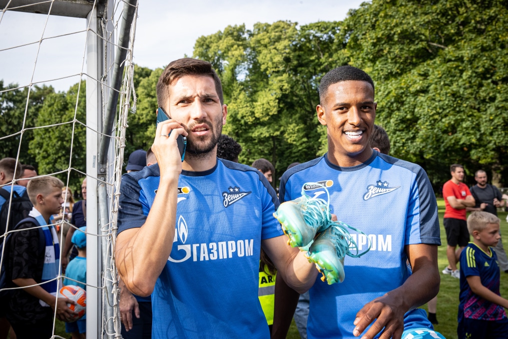 Открытая тренировка «Зенита» в Михайловском саду