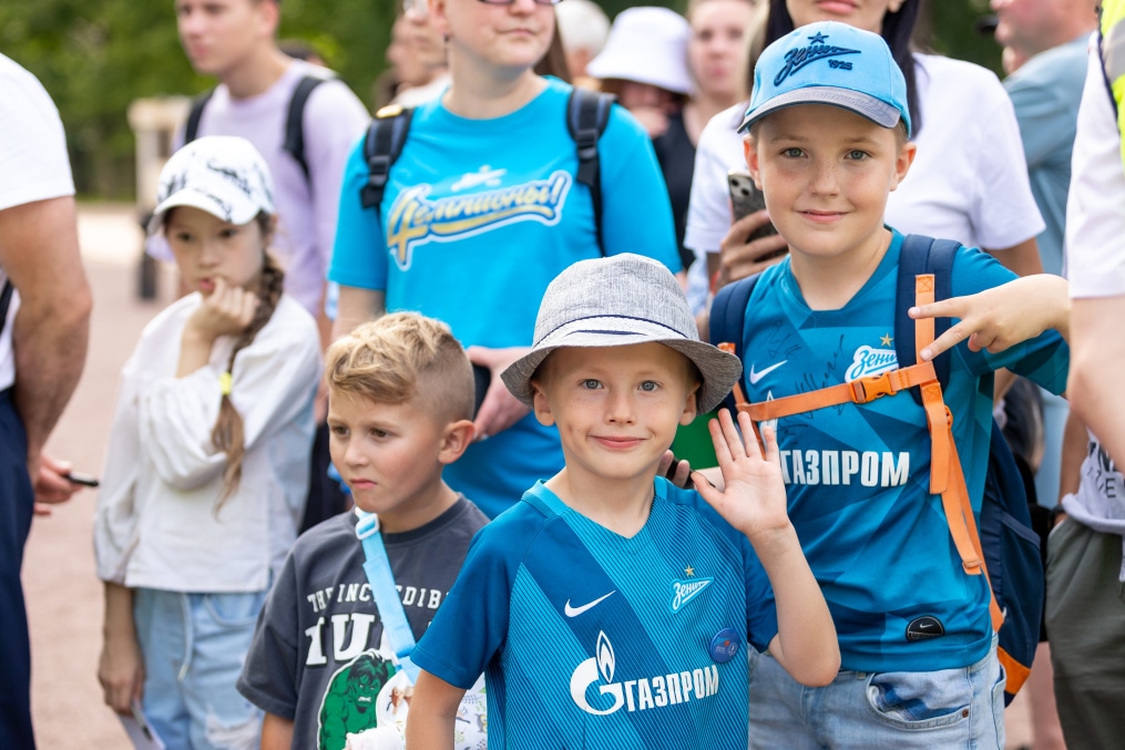 Открытая тренировка «Зенита» в Михайловском саду