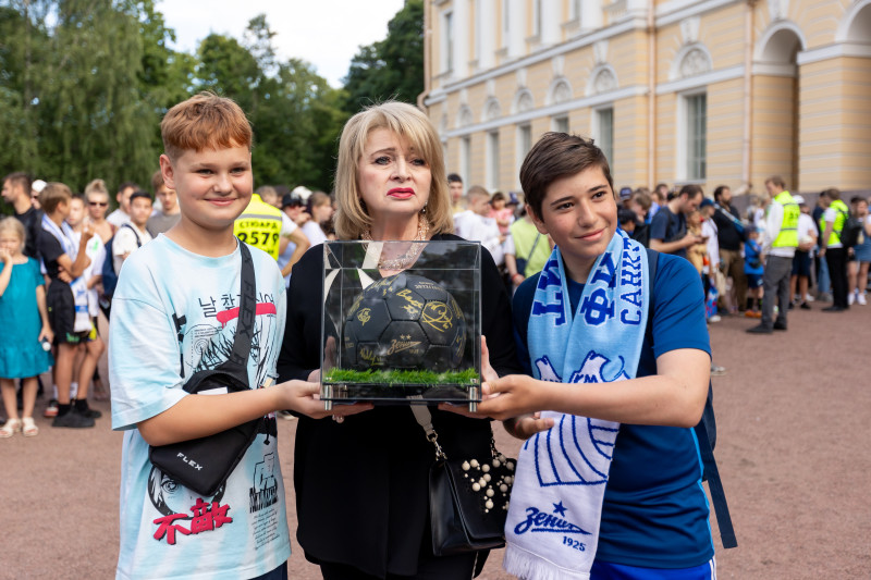 Открытая тренировка «Зенита» в Михайловском саду