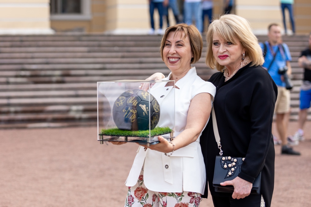 Открытая тренировка «Зенита» в Михайловском саду