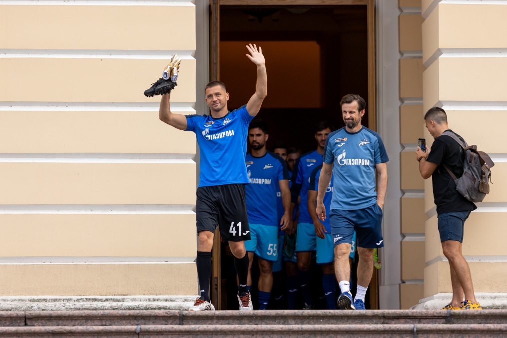 Открытая тренировка «Зенита» в Михайловском саду