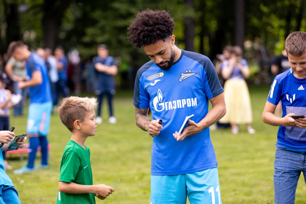 Открытая тренировка «Зенита» в Михайловском саду