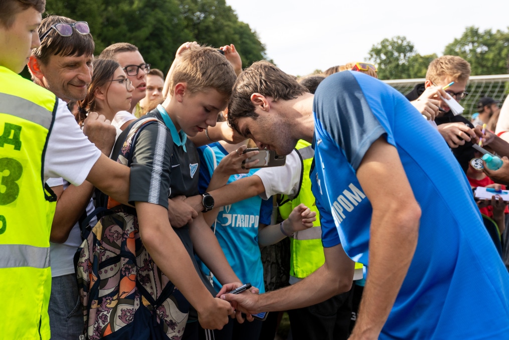 Открытая тренировка «Зенита» в Михайловском саду