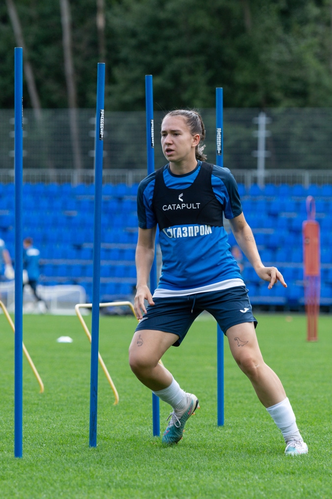 Тренировка женской команды «Зенит» перед матчем с «Динамо»