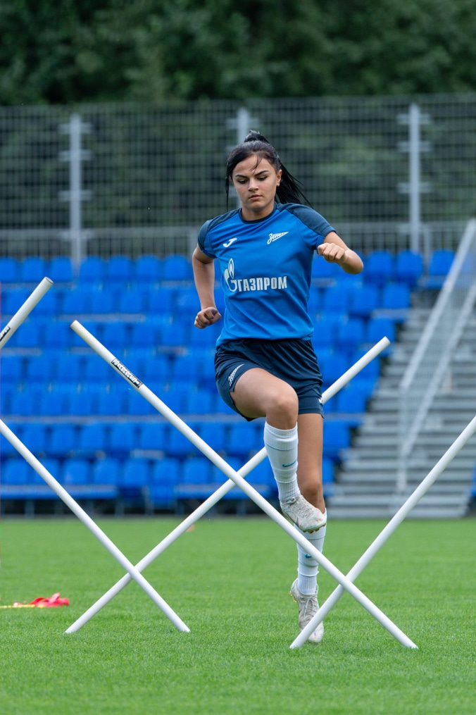 Тренировка женской команды «Зенит» перед матчем с «Динамо»