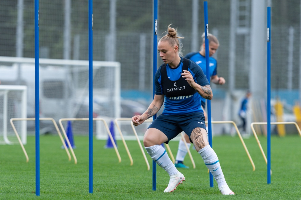 Тренировка женской команды «Зенит» перед матчем с «Динамо»