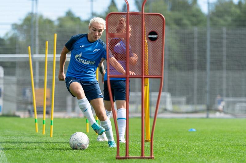 Тренировка женской команды «Зенит» перед матчем с «Динамо»
