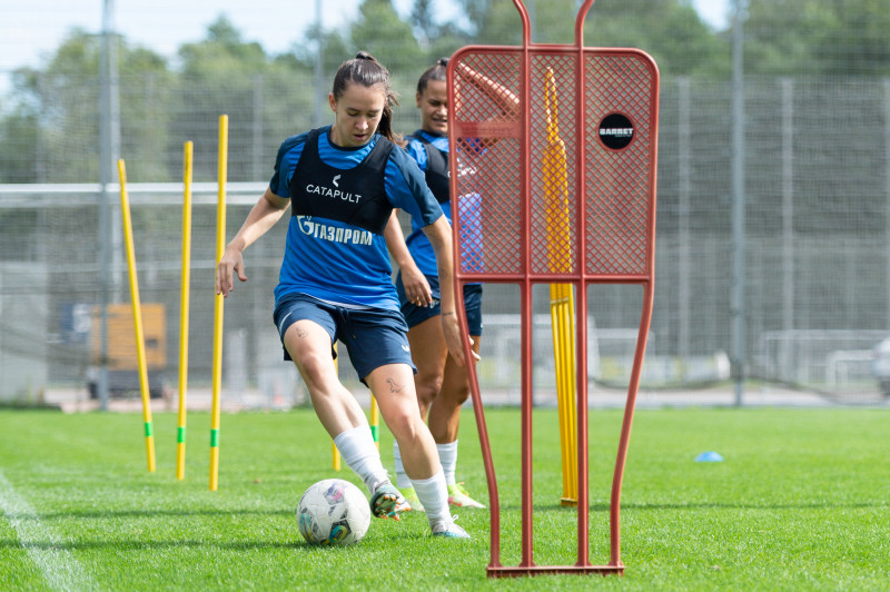 Тренировка женской команды «Зенит» перед матчем с «Динамо»