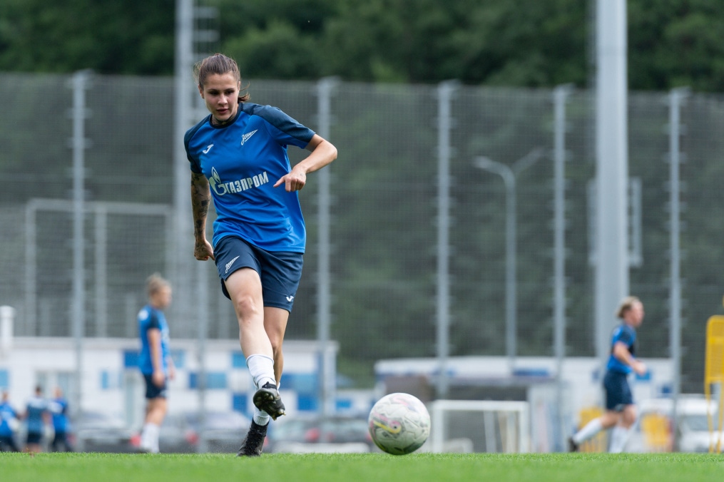 Тренировка женской команды «Зенит» перед матчем с «Динамо»