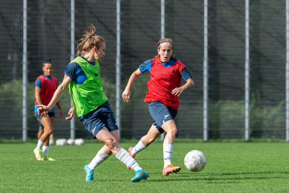 Тренировка женской команды «Зенит» перед матчем с «Динамо»