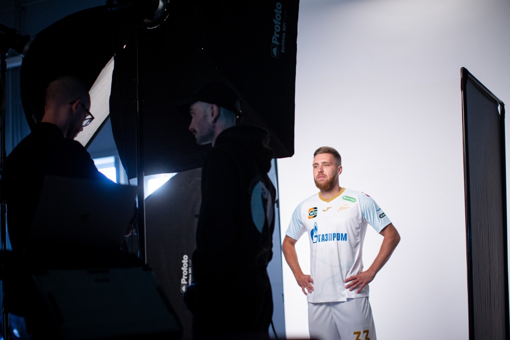 Бэкстейдж фотосъемки основной команды «Зенит» сезона 2023/24 (1-й день)