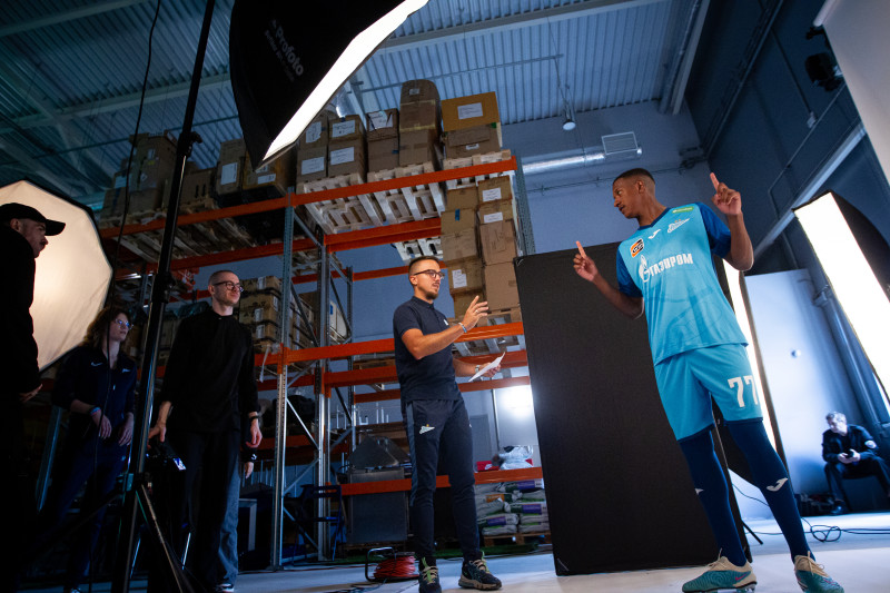 Бэкстейдж фотосъемки основной команды «Зенит» сезона 2023/24 (1-й день)