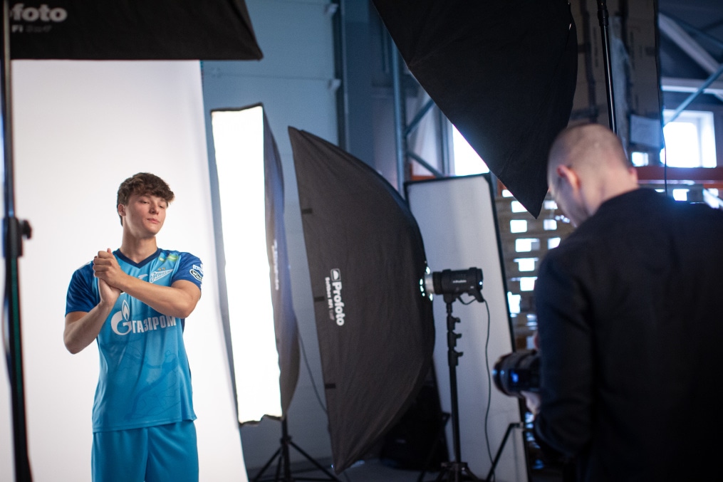 Бэкстейдж фотосъемки основной команды «Зенит» сезона 2023/24 (3-й день)