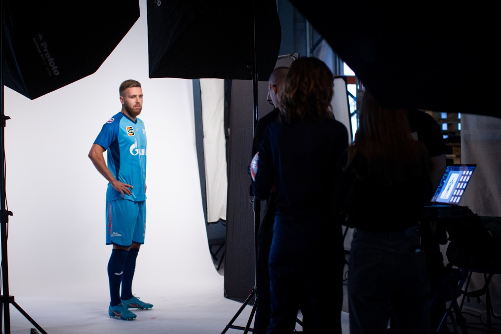 Бэкстейдж фотосъемки основной команды «Зенит» сезона 2023/24 (1-й день)