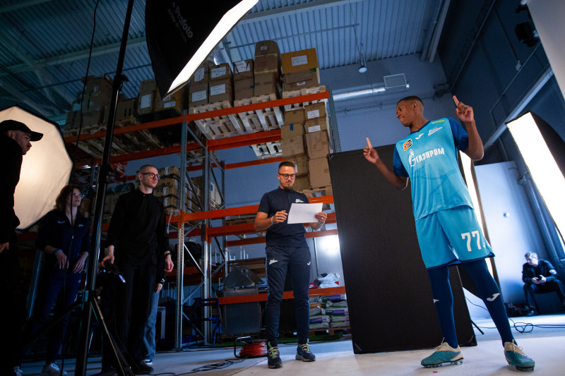 Бэкстейдж фотосъемки основной команды «Зенит» сезона 2023/24 (1-й день)