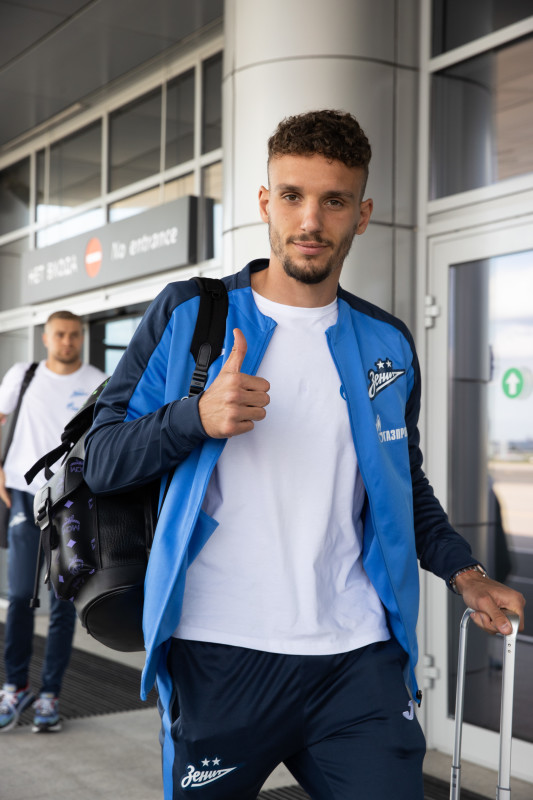 Вылет команды «Зенит» на матч с ЦСКА