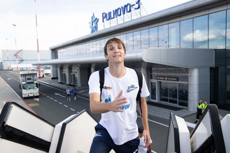 Вылет команды «Зенит» на матч с ЦСКА