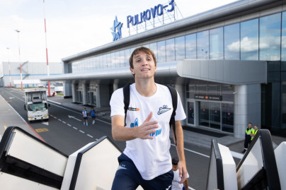 Вылет команды «Зенит» на матч с ЦСКА