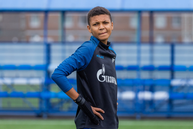 Тренировка юношеской команды «Зенит» U-16 перед матчем с «Локомотивом»