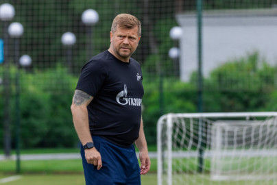 Тренировка юношеской команды «Зенит» U-18 перед матчем с «Локомотивом»