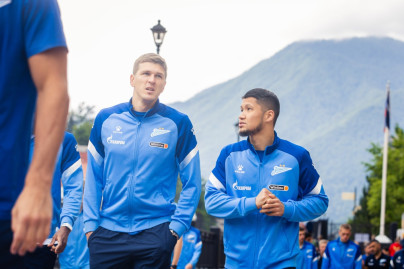 Утренняя прогулка команды по Розе Хутор