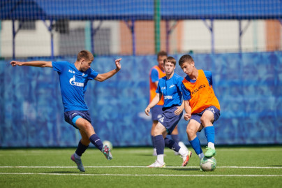 Тренировка «Зенита» U-17 перед матчем с «Мастер-Сатурном» U-17