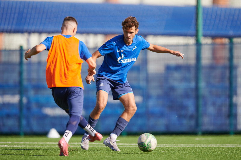 Тренировка «Зенита» U-18 перед матчем с «Рубином» U-18