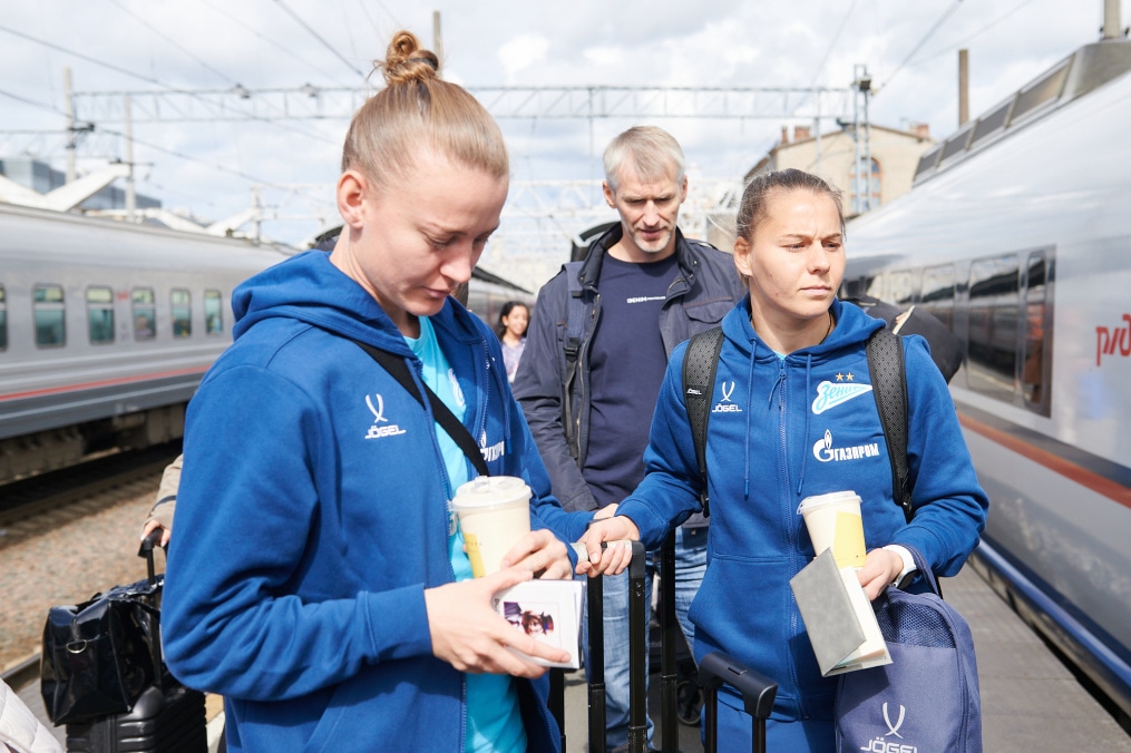 Выезд женской команды «Зенит» в Москву на матч полуфинала Winline Кубка России против «Локомотива»