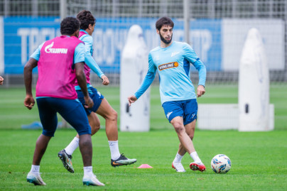 Тренировка «Зенита» перед товарищеским матчем со «Сьоном»