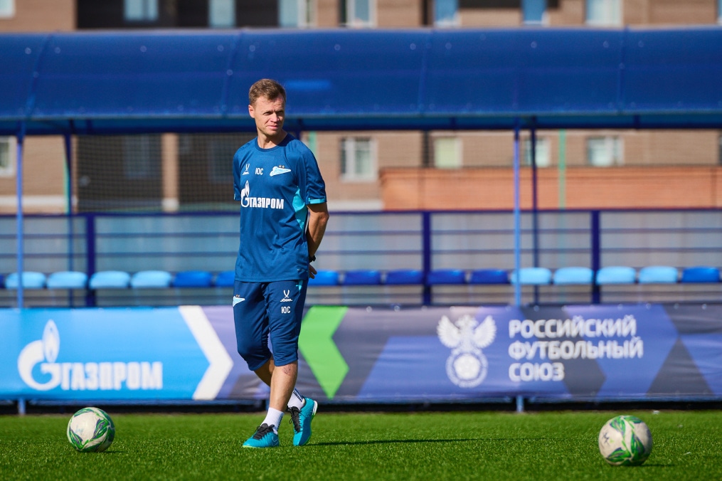 Тренировка «Зенита»-м перед матчем с «Ахматом»-м