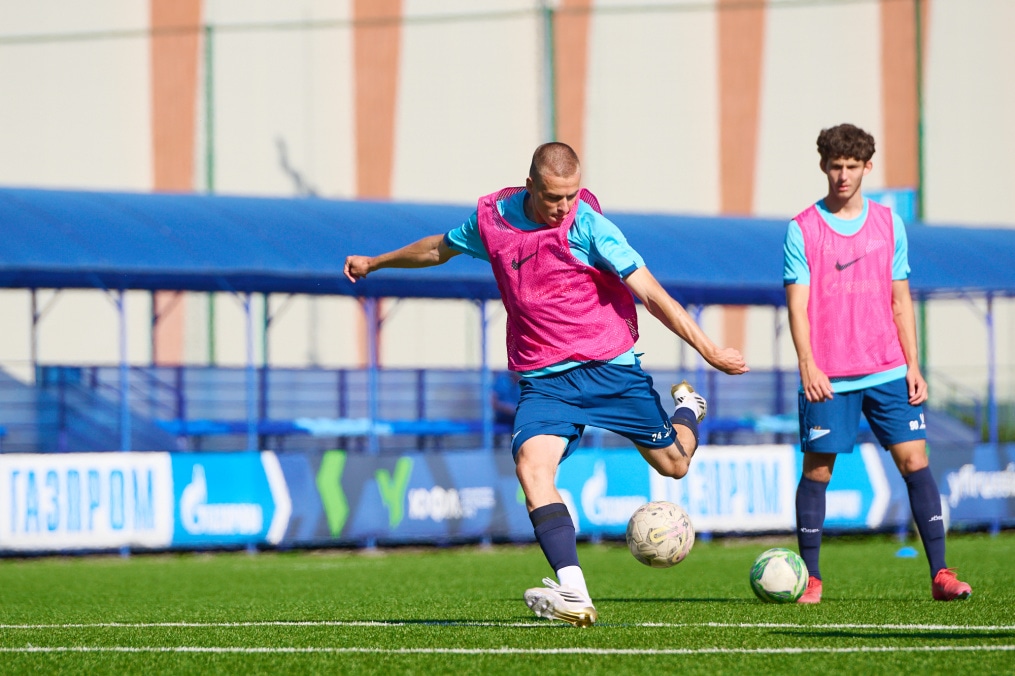 Тренировка «Зенита»-м перед матчем с «Ахматом»-м