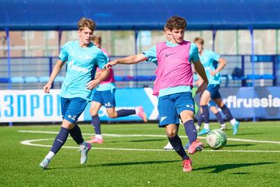 Тренировка «Зенита»-м перед матчем с «Ахматом»-м