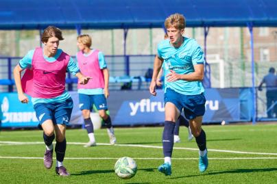 Тренировка «Зенита»-м перед матчем с «Ахматом»-м