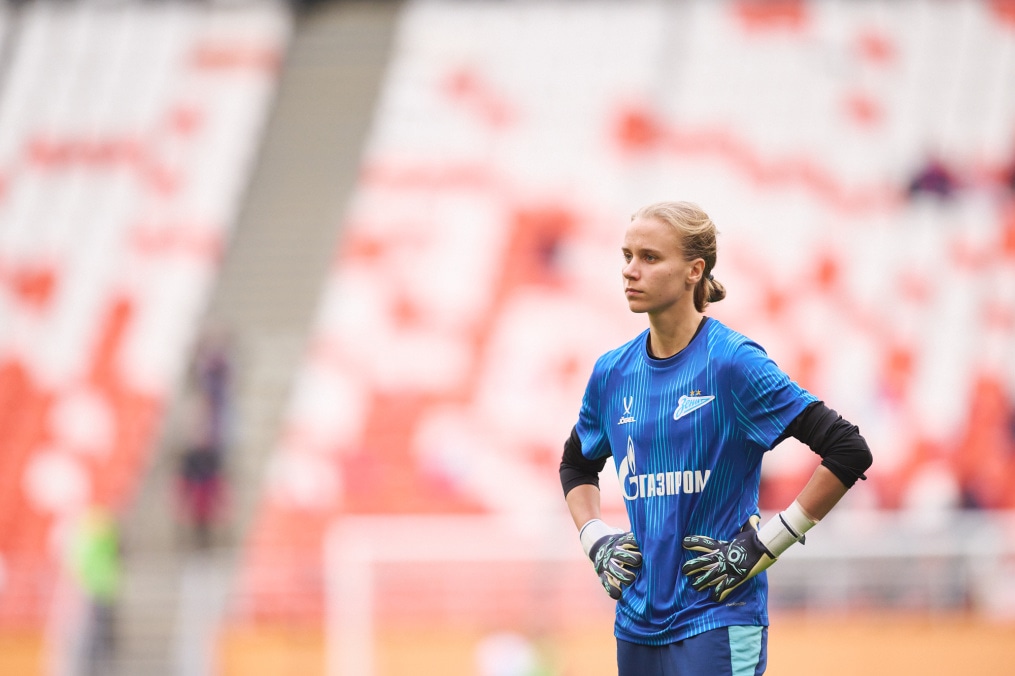 Разминка женской футбольной команды «Зенит» перед финалом Кубка России 2025