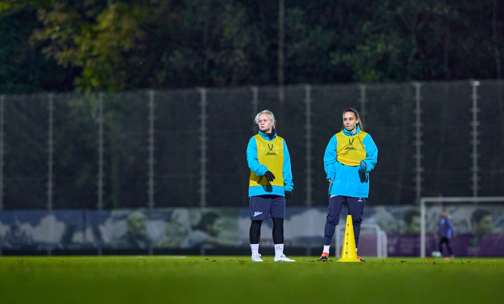 Тренировка женской молодежной команды перед матчем с «Чертаново»-м