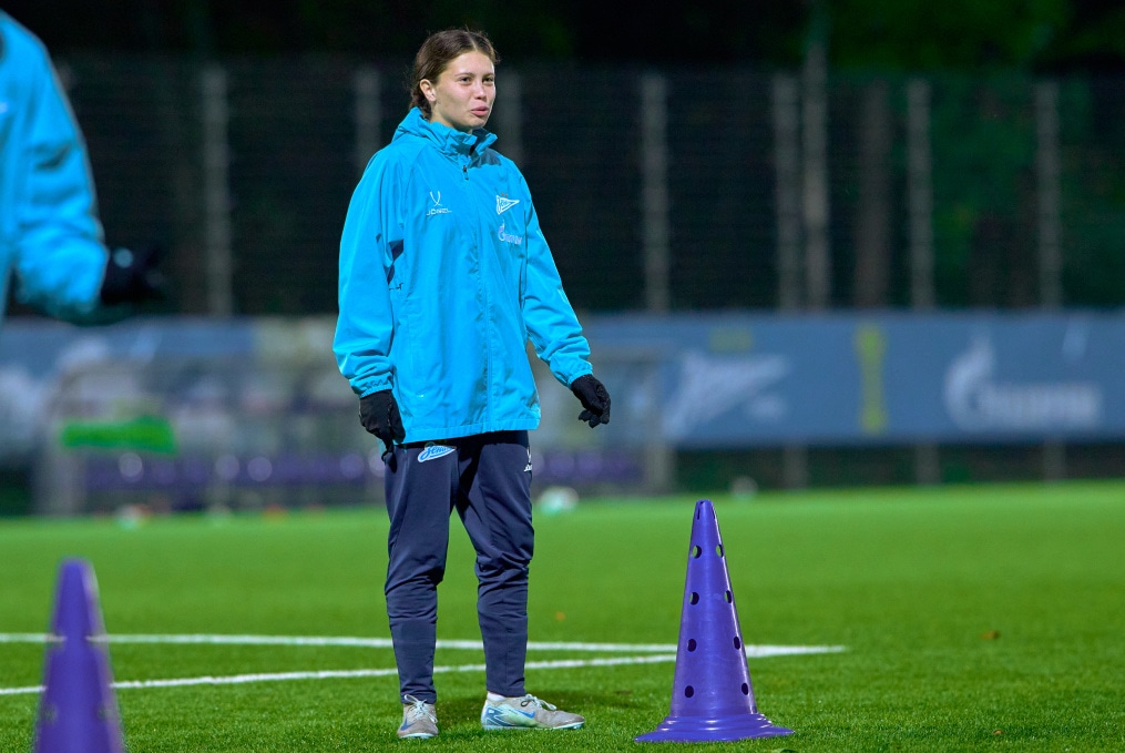 Тренировка женской молодежной команды перед матчем с «Чертаново»-м