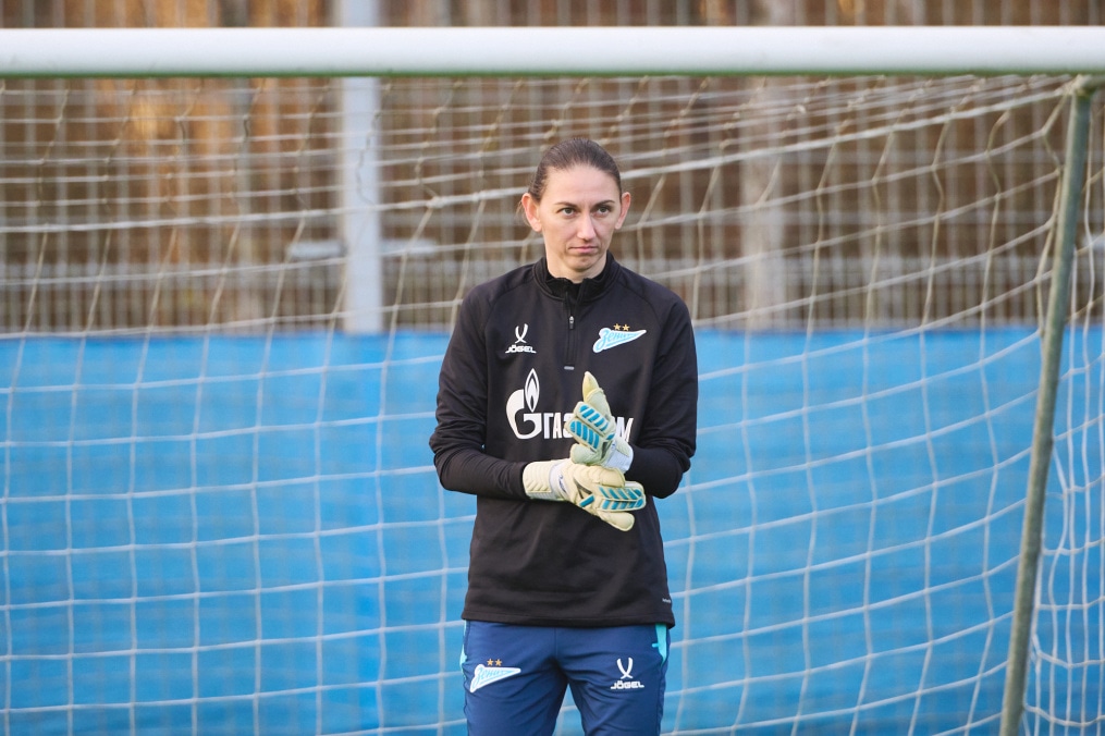 Тренировка женской команды «Зенит» перед матчем с ЦСКА