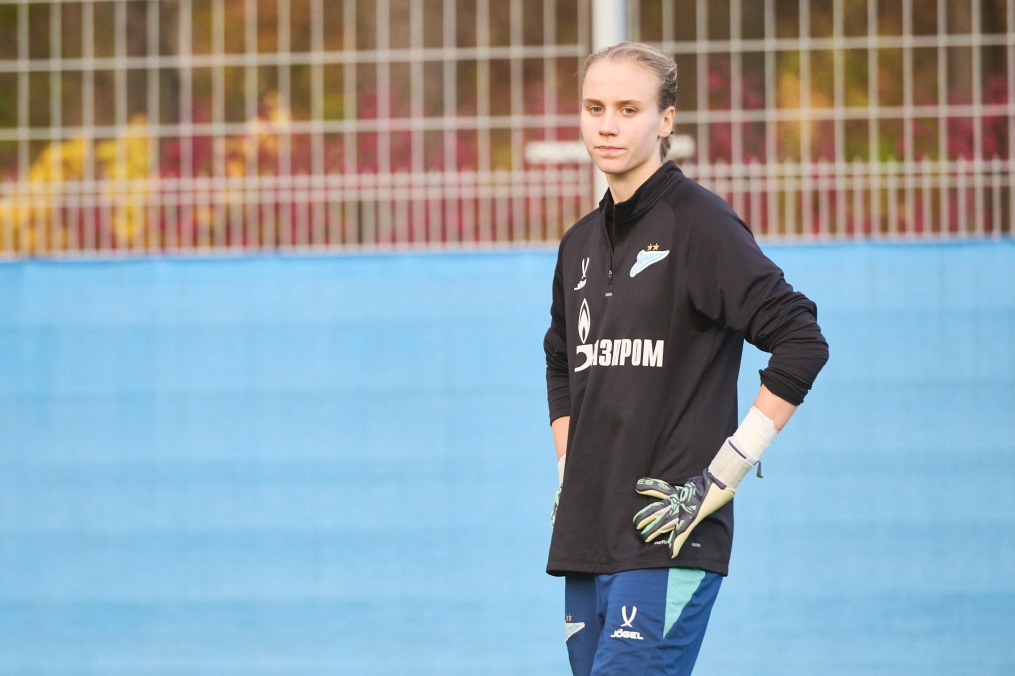 Тренировка женской команды «Зенит» перед матчем с ЦСКА