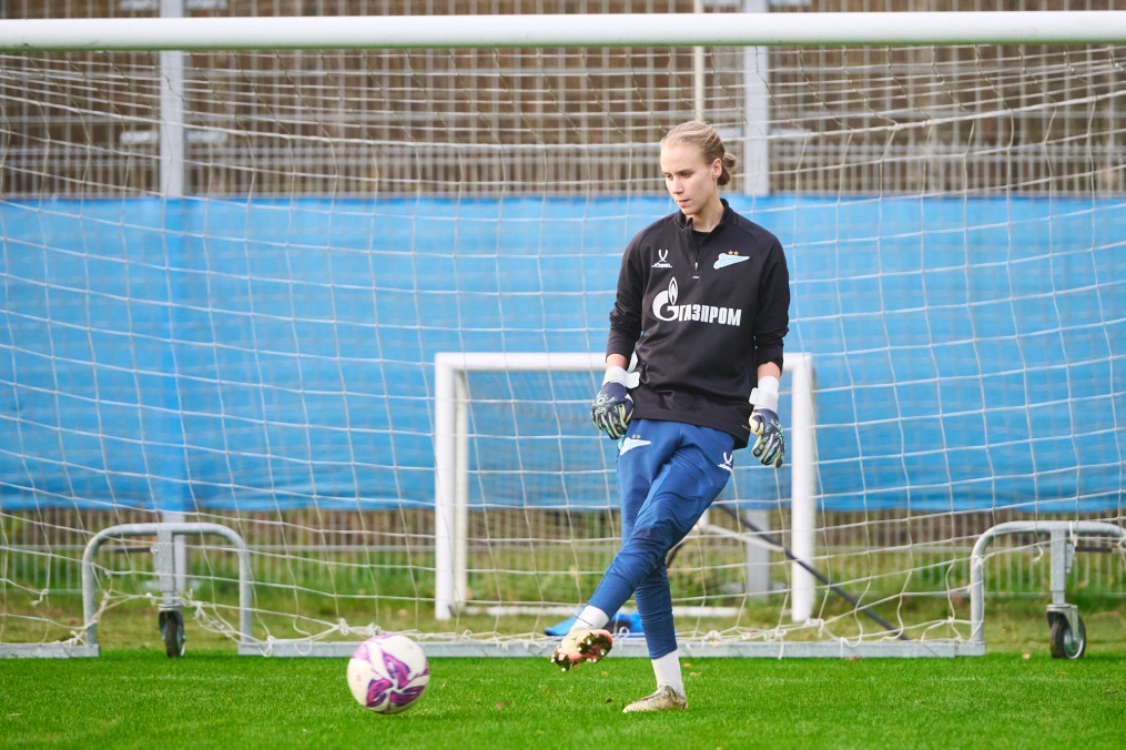 Тренировка женской команды «Зенит» перед матчем с ЦСКА
